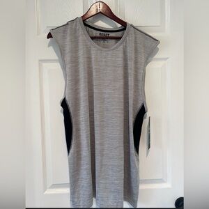 NWT Reset Mens 2XL Gray & Black Sleeveless Tank Top Activewear Athleisure